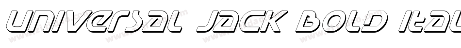 Universal Jack Bold Italic字体转换